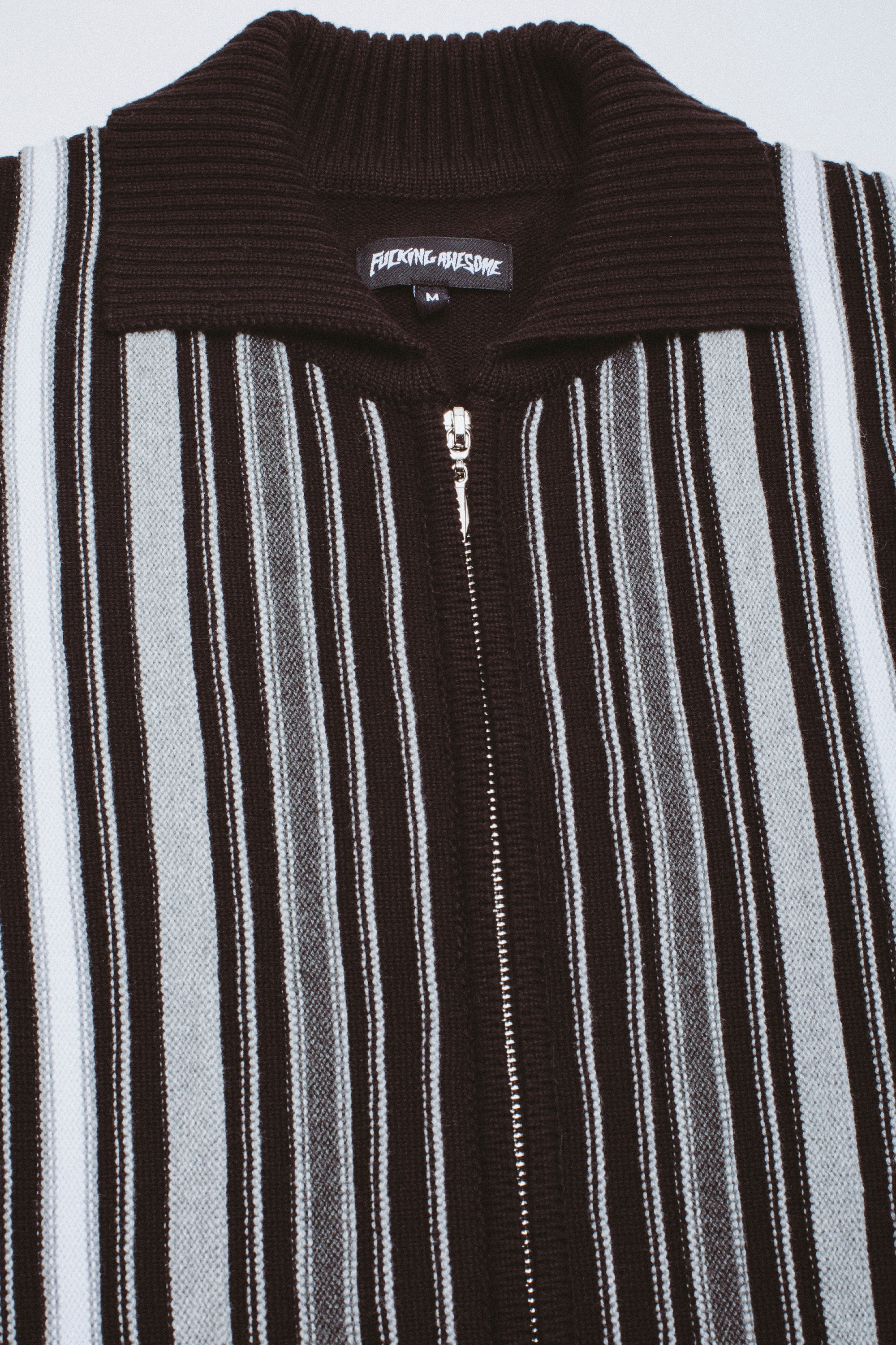Mono Multi Stripe Zip Cardigan – Fucking Awesome