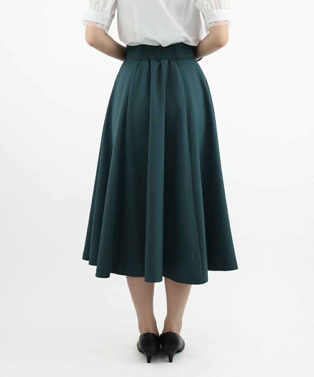 □ハイウエストスカラップフレアースカート/an another angelus