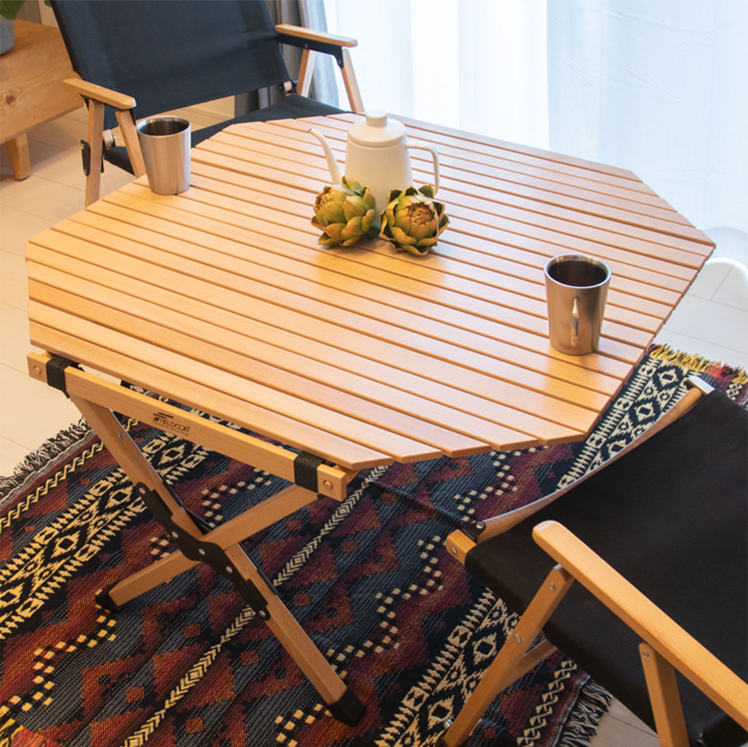 FIELDOOR（フィールドア） | ウッドロールトップテーブル90 八角形型