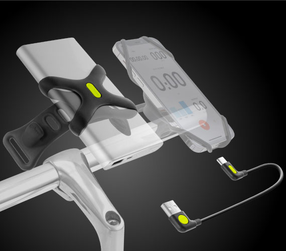 Bone自転車用スマホ充電キット - 自転車用 スマホホルダー - 自転車