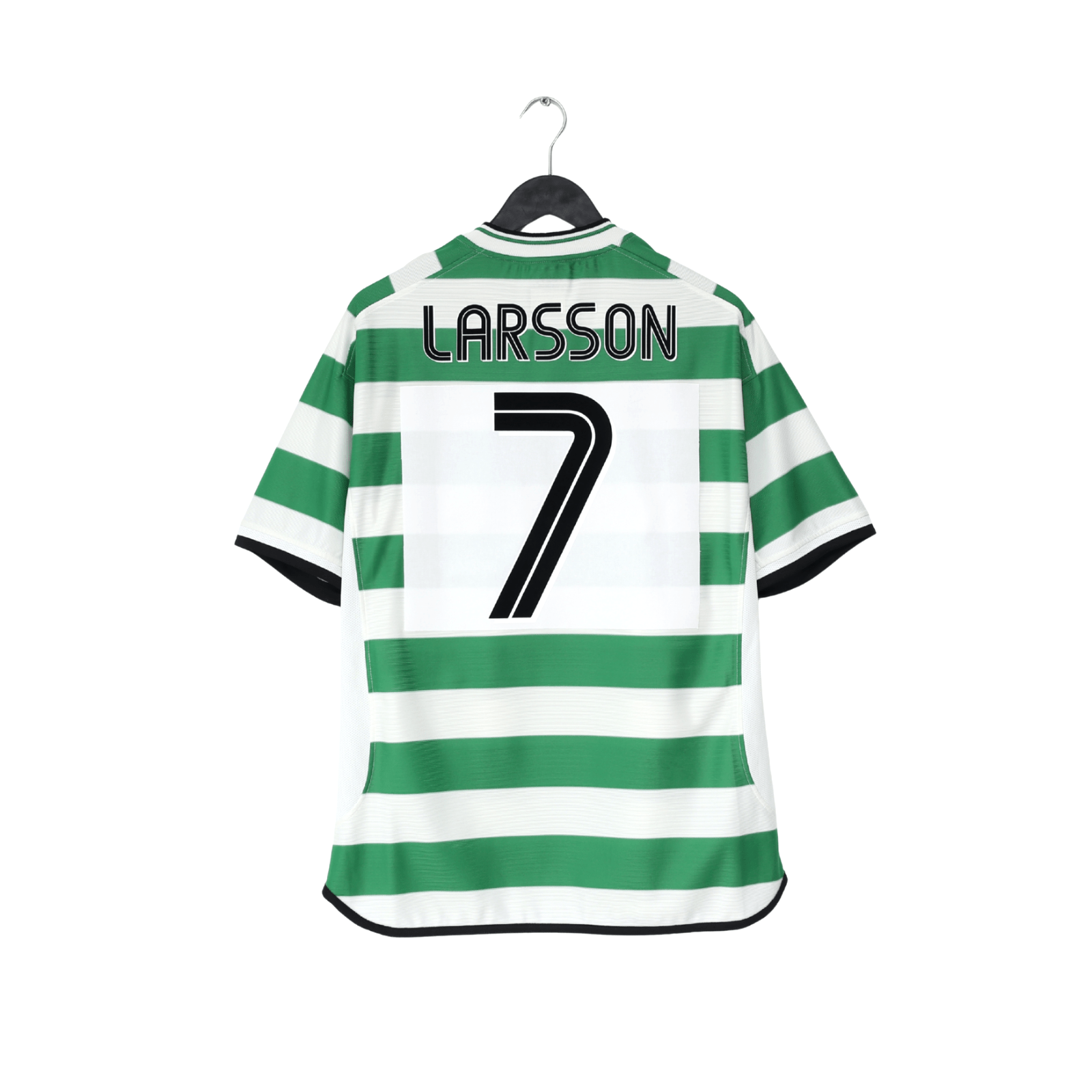 2001/03 LARSSON #7 Celtic Umbro European Home Football Shirt (L