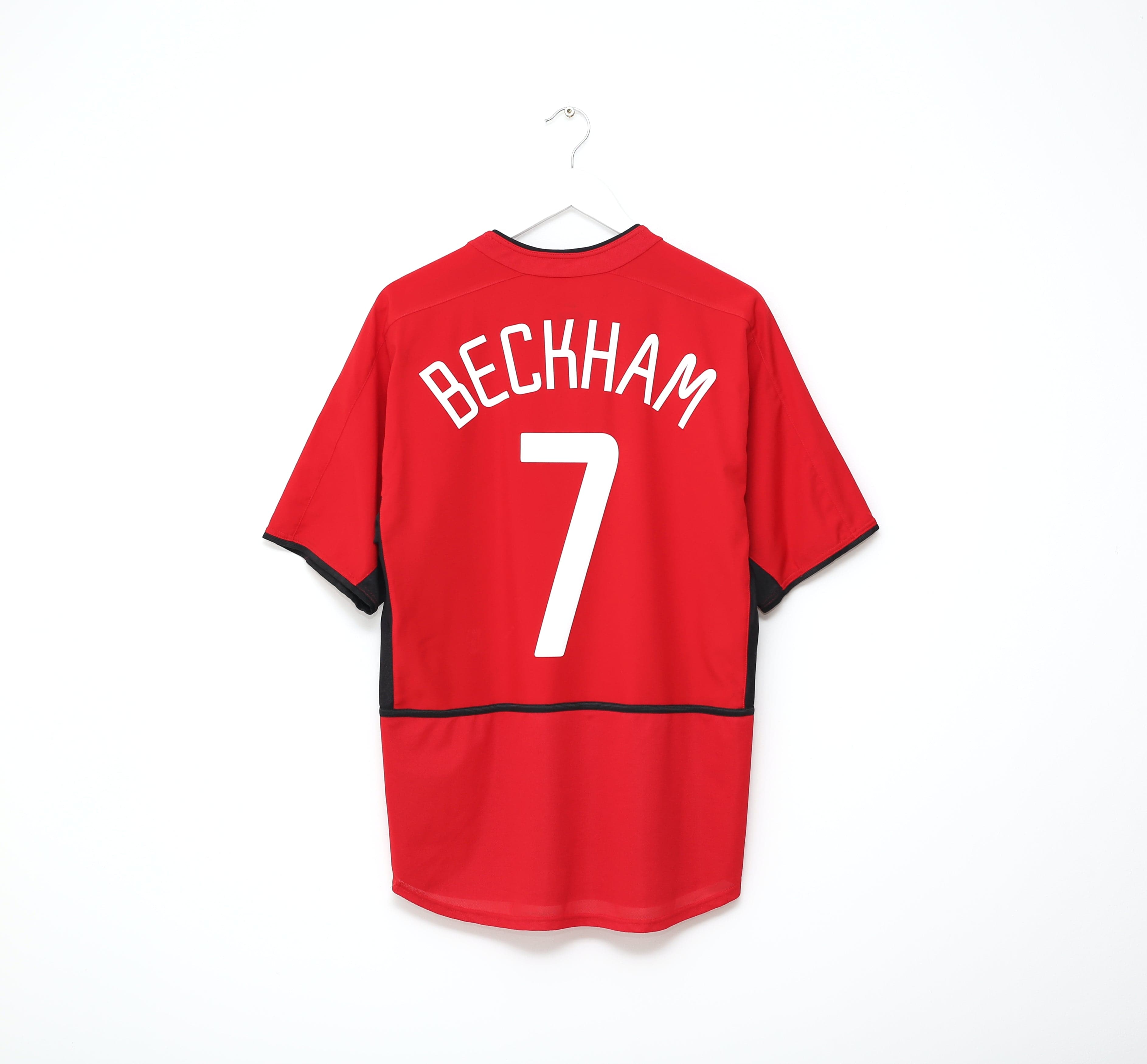 2002/04 BECKHAM #7 Manchester United Vintage Nike UCL Home
