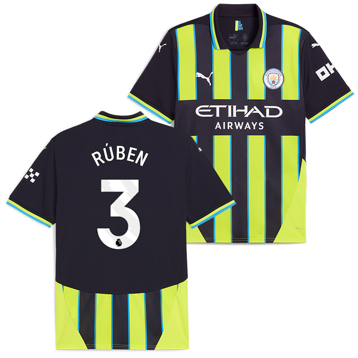 マンチェスターシティ 24-25 アウェイ 半袖 ユニフォーム No.3 ルベン