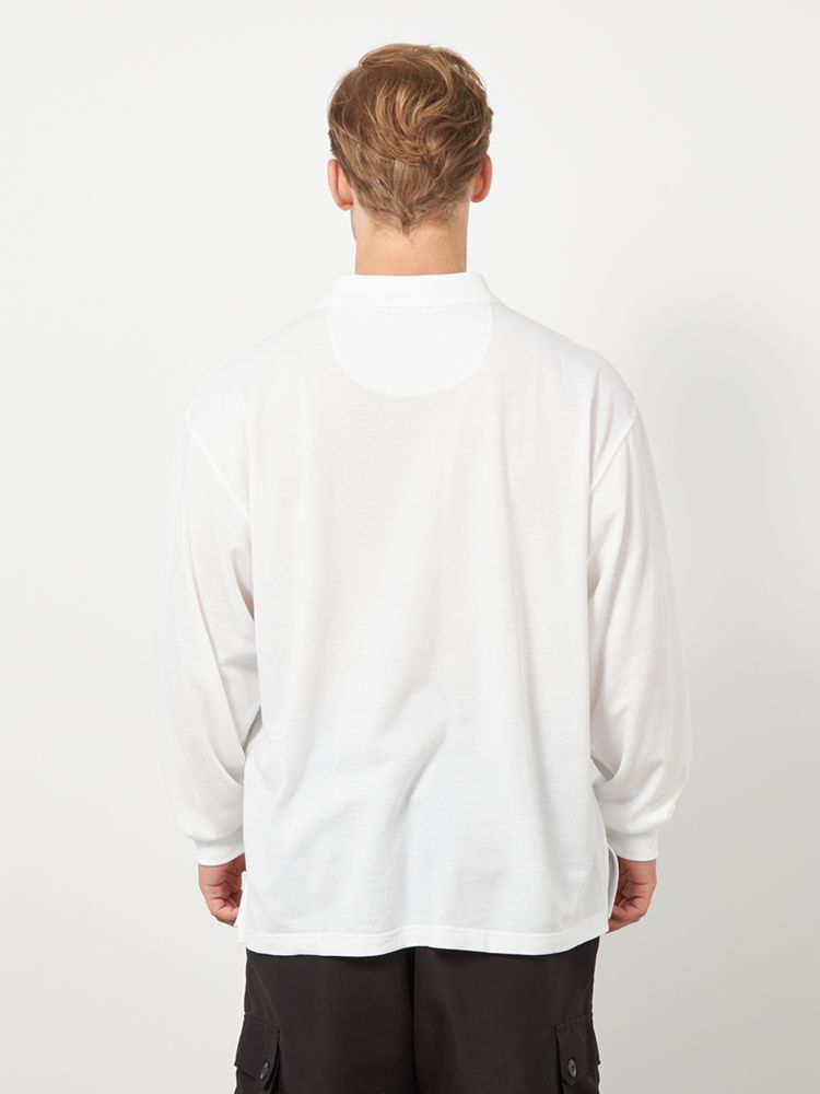 ホワイト 【EL.FO】鹿の子長袖ポロシャツ | フォーエル公式通販