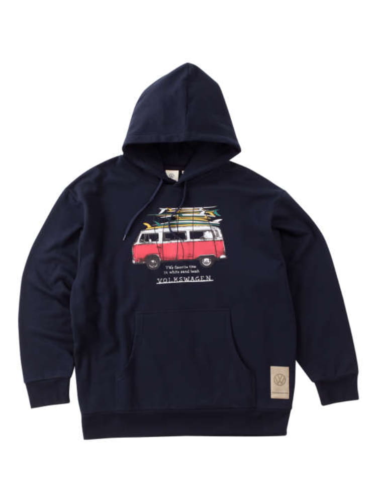 ブラック 【VOLKSWAGEN】裏起毛プルパーカー ＊カタログ商品