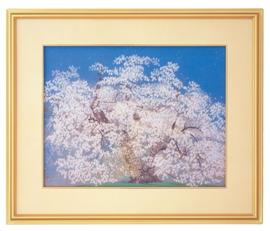 中島千波『千歳櫻』岩絵具方式複製画