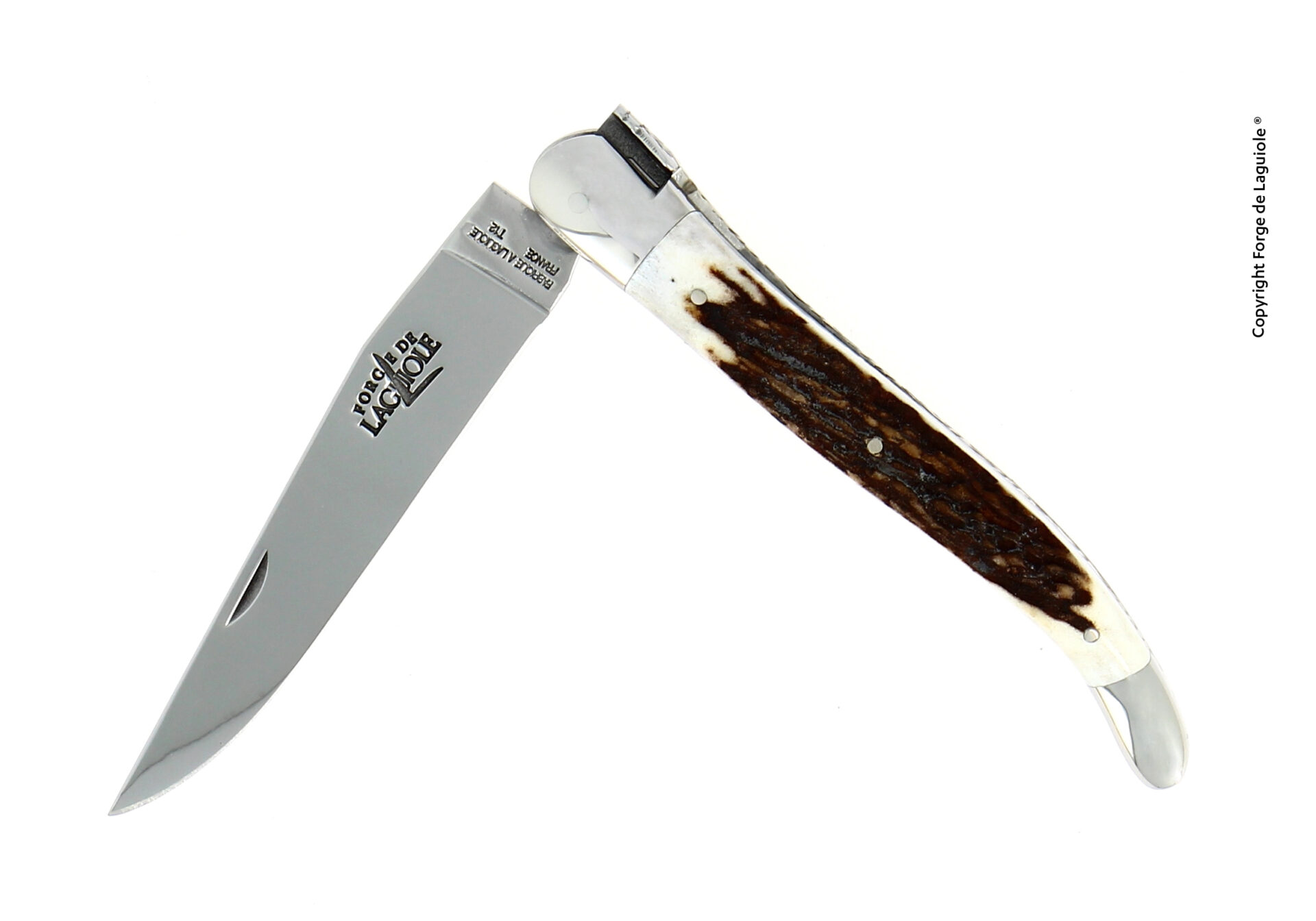 Laguiole knife, with deer antlers handle - Forge de Laguiole