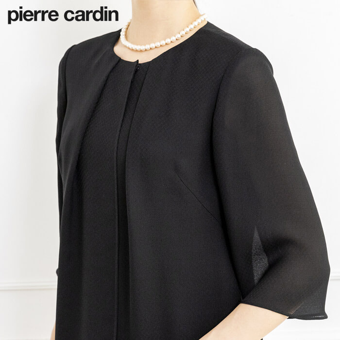 花びらフォルムのフォーマルワンピース 9号・ブラック｜東京ソワール