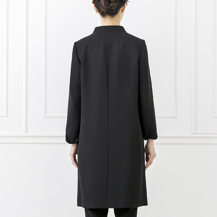 洗える｜1つボタンのスタンドカラージャケット M・ブラック｜東京