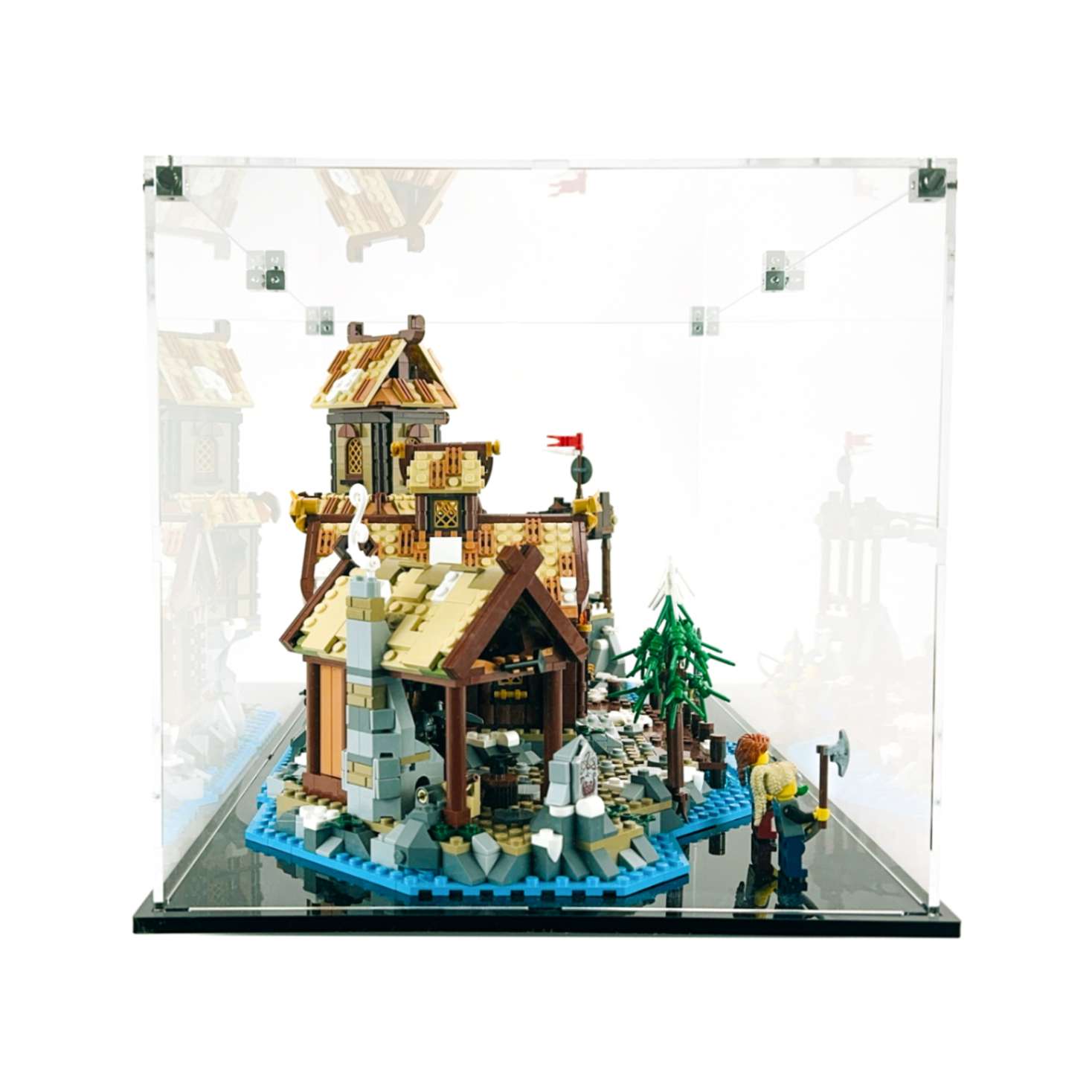 Display Case for LEGO® 21343 Ideas Viking Village – Flying Box