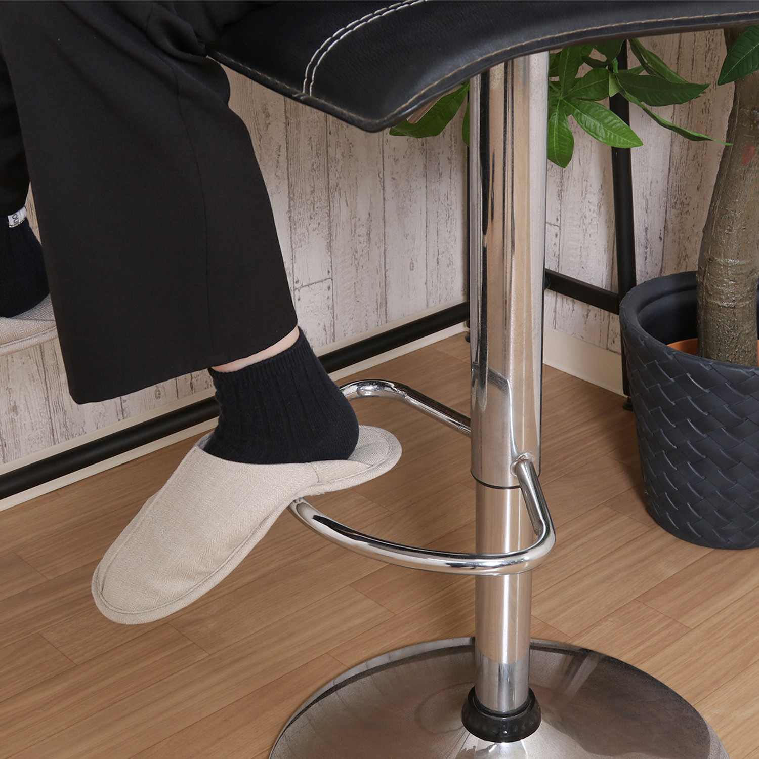 C/D:78223] カウンターチェアー スタイル ハイ H－1012BK