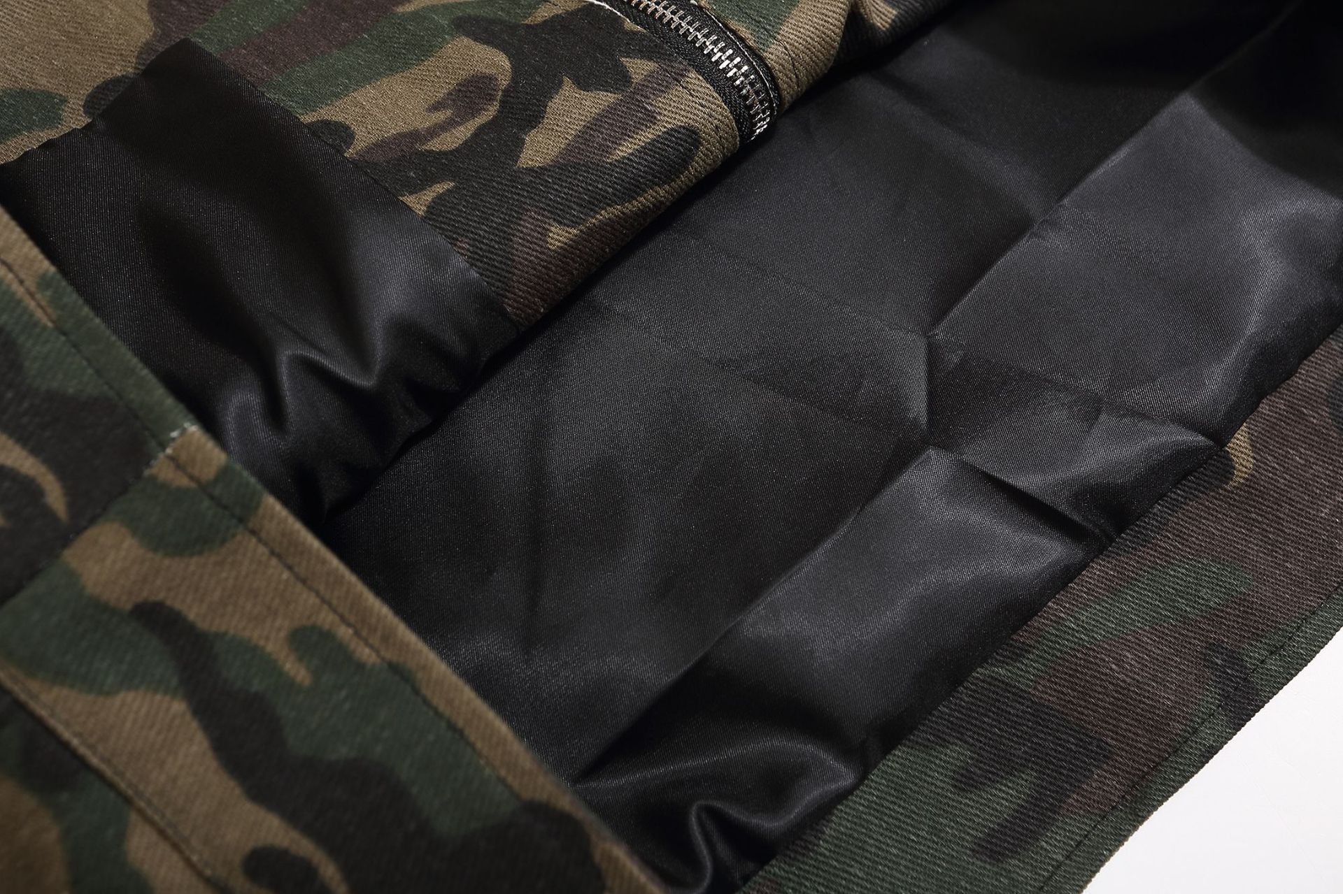 迷彩柄ジップアップミリタリージャケット メンズ|ミリタリージャケット