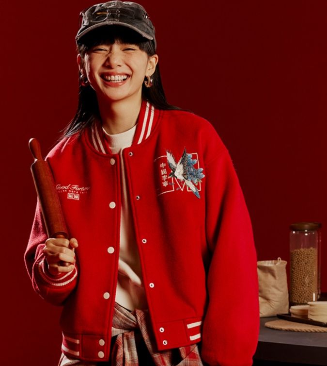 スタジャン 赤 幸運を招く学生風ジャケット 赤|スタジャン専門通販 Stajans