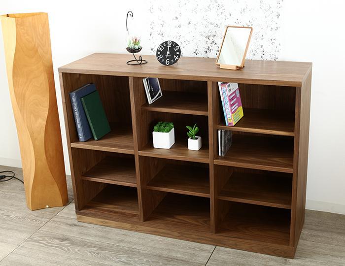 大川家具 ソプラ 113cm ブックシェルフ 本棚 3列2段 天然木