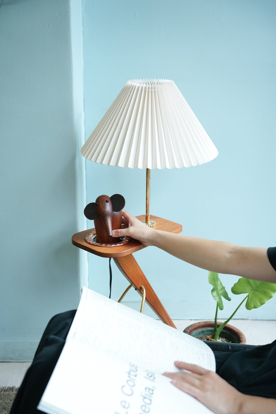 デンマークヴィンテージ ゾウのオブジェ チーク材 北欧インテリア