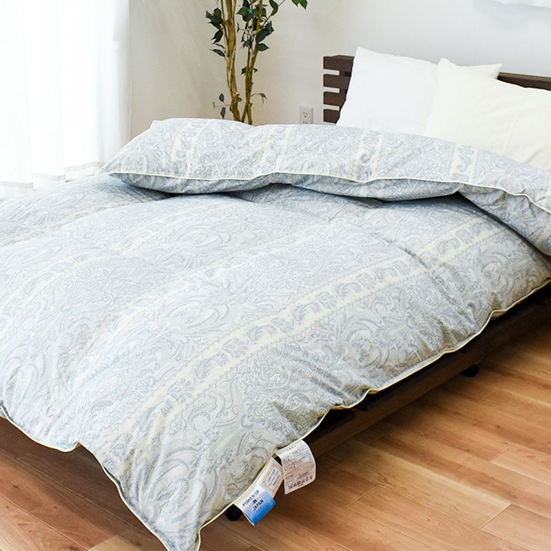 ポーランド産 ダウン93% 羽毛布団 二層キルト 威風堂々 シングル 150