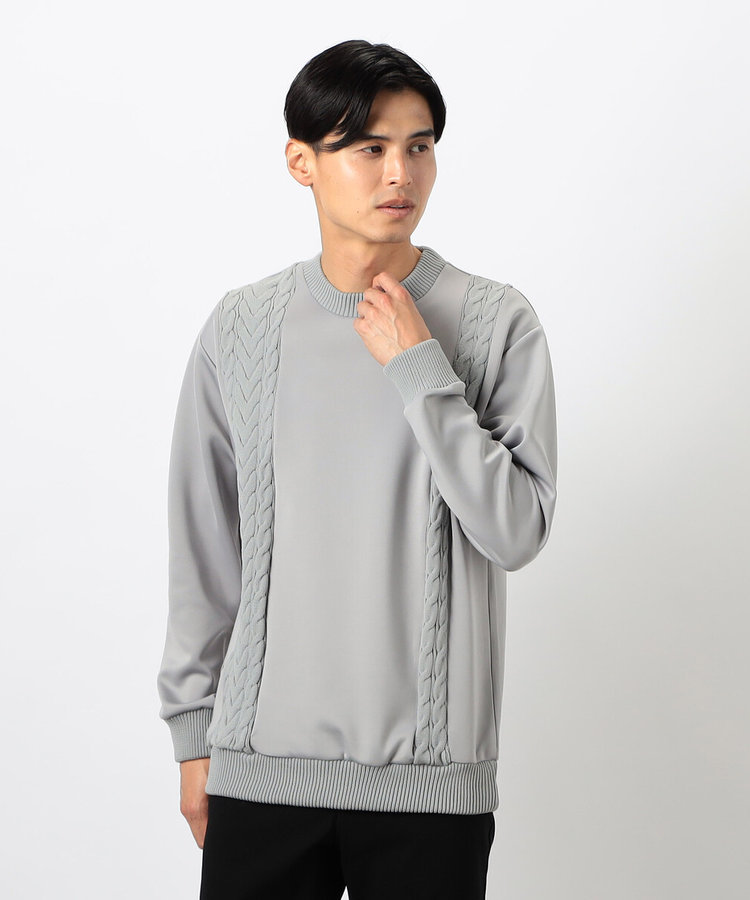 ダンボールニット×ニット コンビプルオーバー（47-71KK05-205