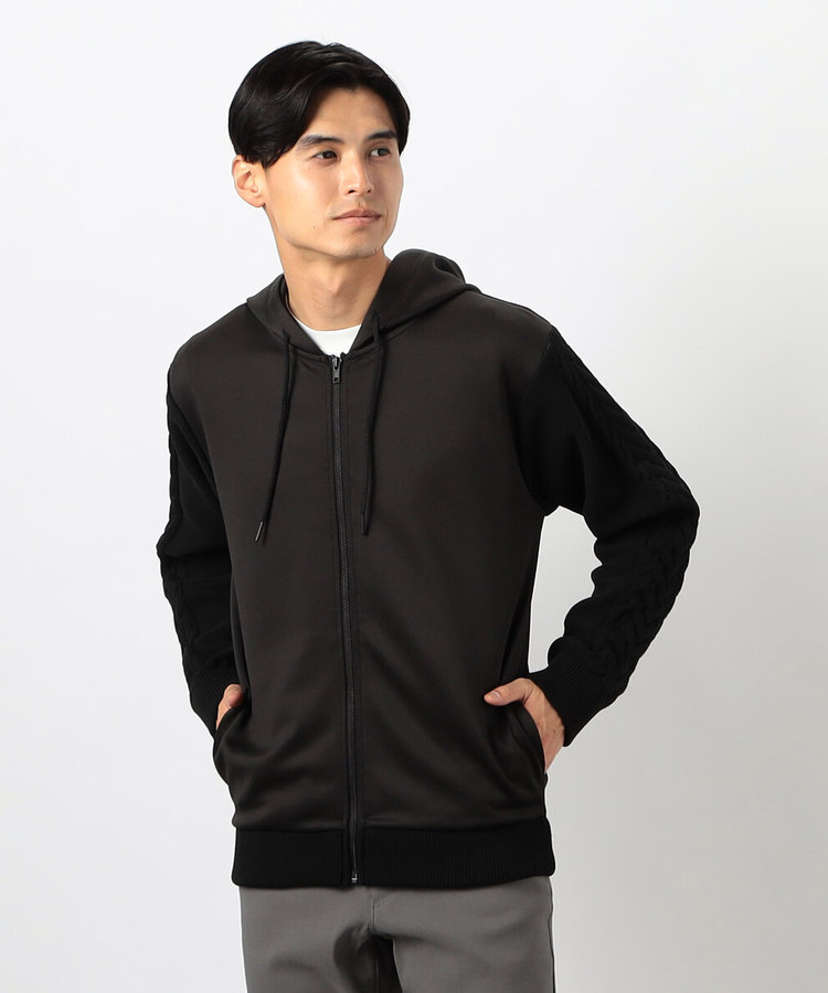 ダンボールニット×ニット コンビジップパーカー（47-72KK06-205