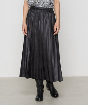 エンボスチンツサテン コンビネーションボックスプリーツスカート（01