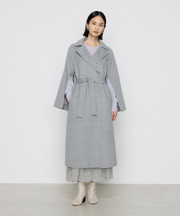 アンゴラウール コンバーチブルロングコート（01-15WI06-204）｜K.T