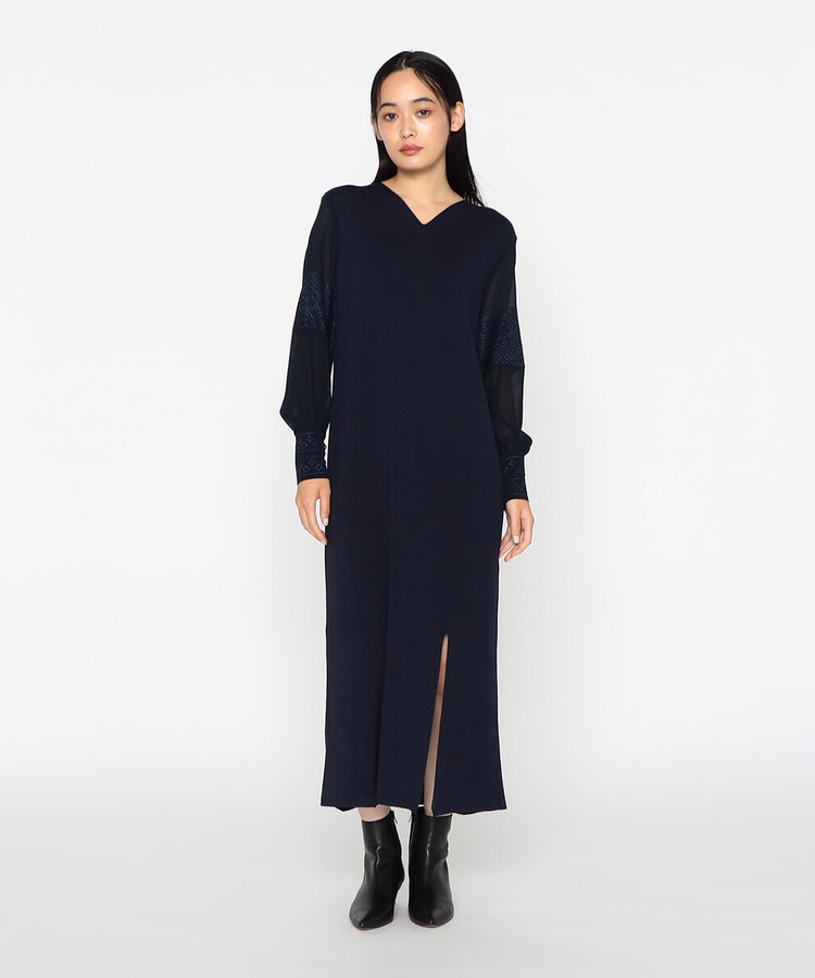 未使用級✨定価6.7万 フォクシー ワンピース バロンドレス 40 濃紺