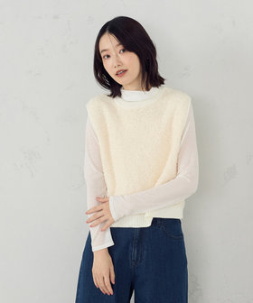 前後2WAY ツイードニットベスト（12-77KK05-205）｜コムサイズム