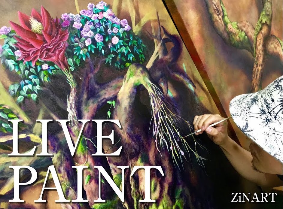 絵画教室ZiNARTで教えている作品「KODOU」ライブペイント動画 | ガカプロ