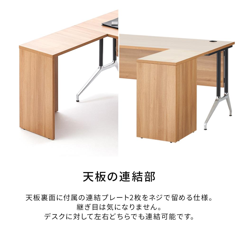 OXシリーズ エグゼクティブL字型デスク 幅180cm 奥行140cm ( 配線穴4か