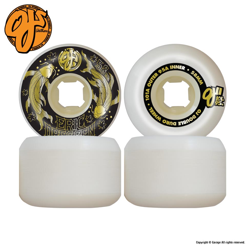 OJ WHEELS DOUBLE DURO DRESSEN KOI GOLD 101A / 95A 58mm x 21m
