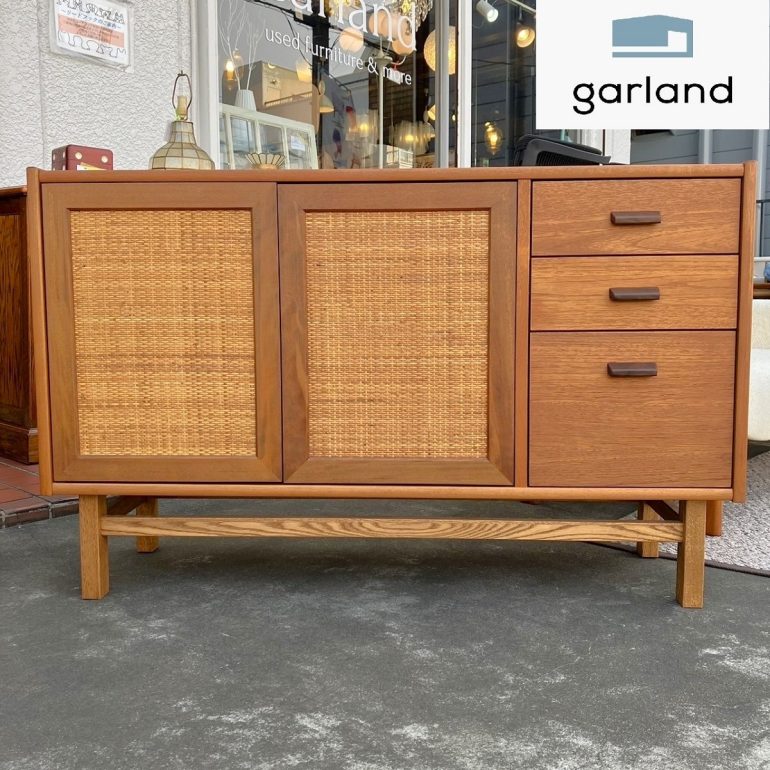 unico/ウニコ WICK/ウィック キャビネット サイドボード チーク ラタン