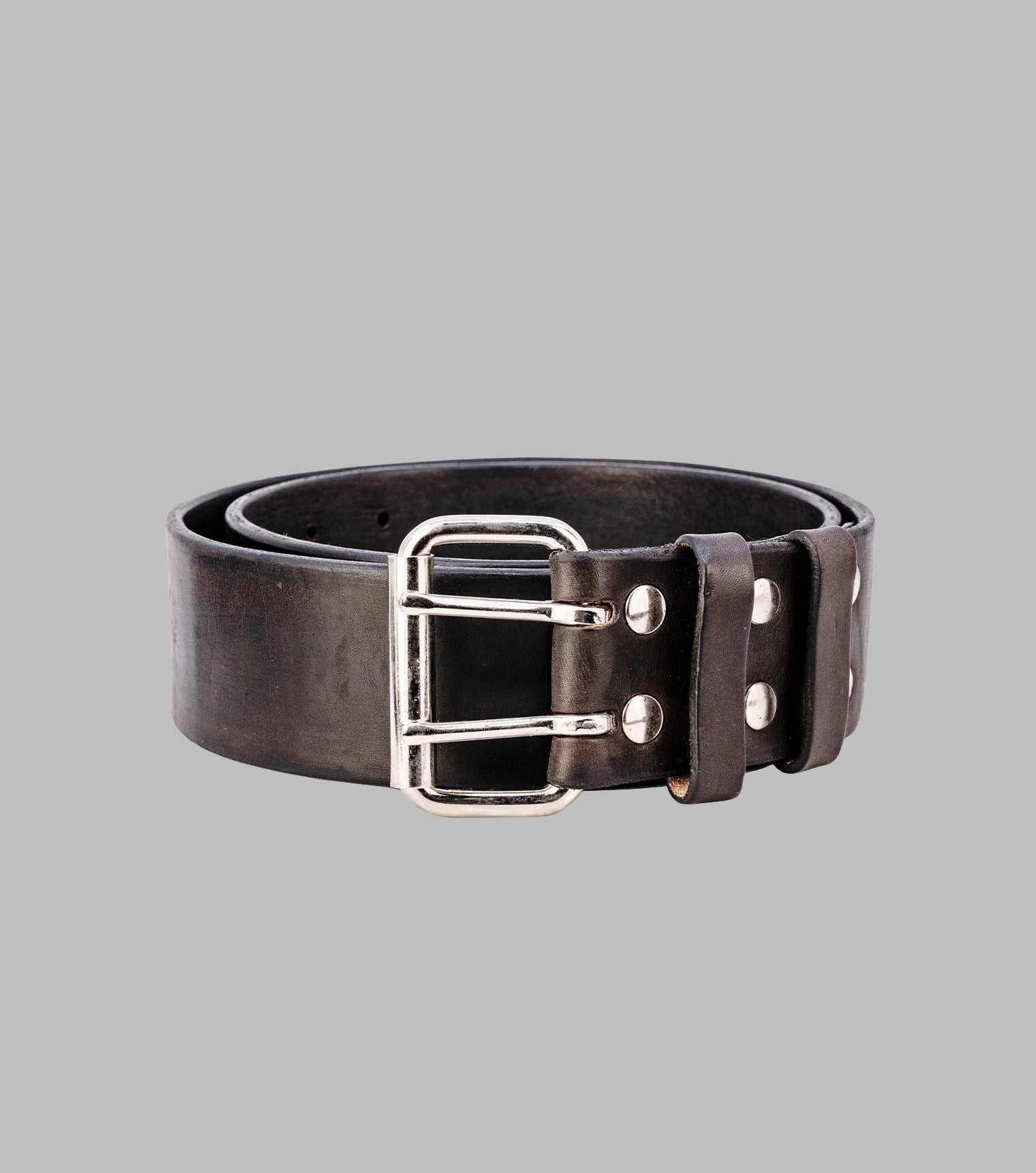 Double Prong Full Grain Veg Tan Leather Belt | Gaucho Ninja