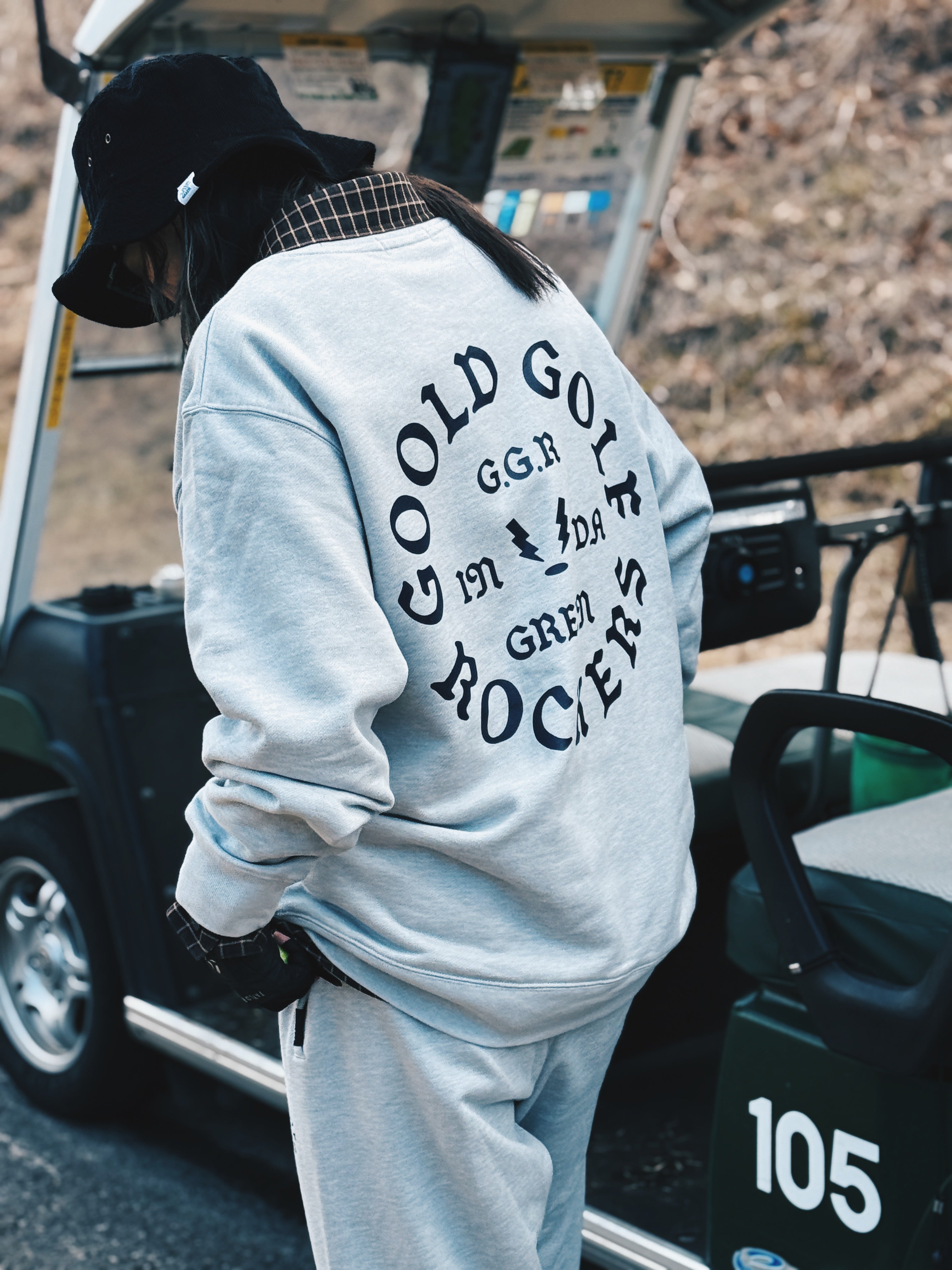 OG LOGO CORDURA®︎ CREW NECK SWEAT GRAY – GOOLD GOLF ROCKERS