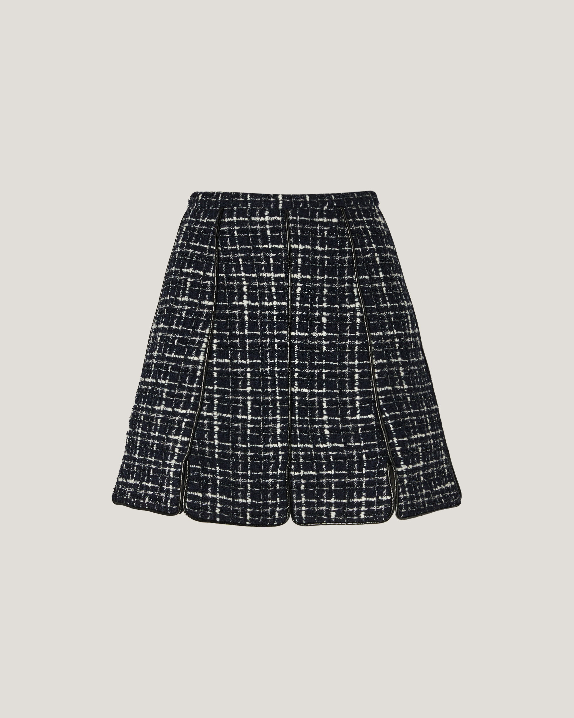Laminated tweed wool mini skirt - Genny