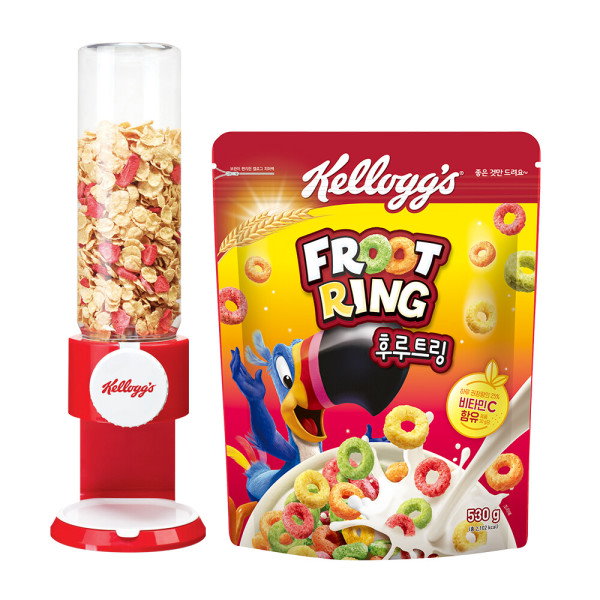 Qoo10] ケロッグ シリアルディスペンサー(レッド)+フルト