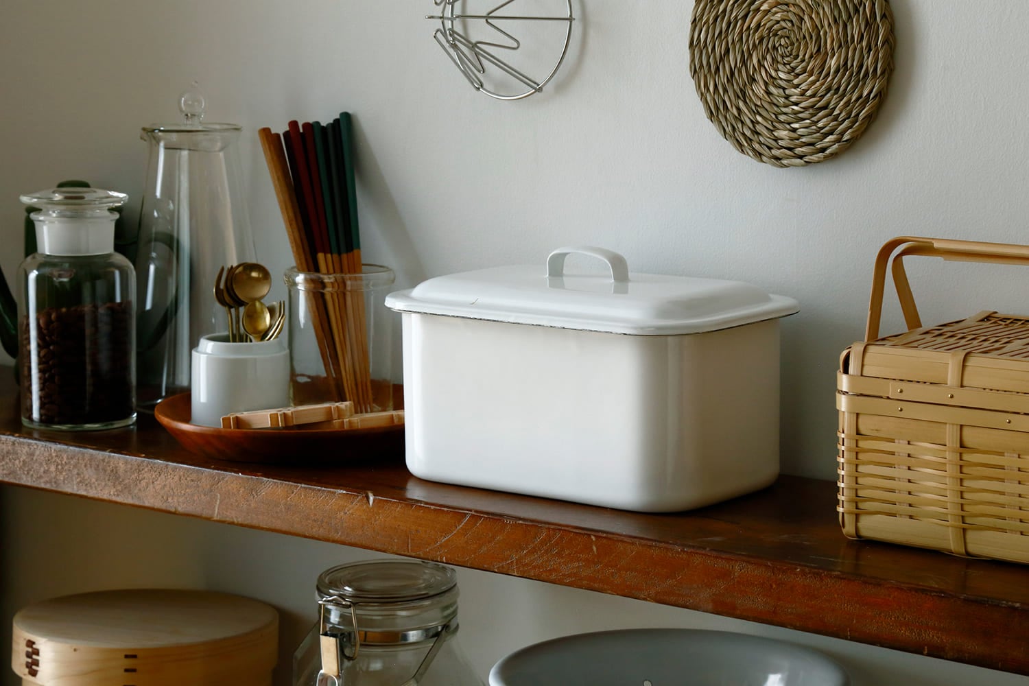 レクタングル キャニスター （野田琺瑯×にちにち道具） | 保存容器