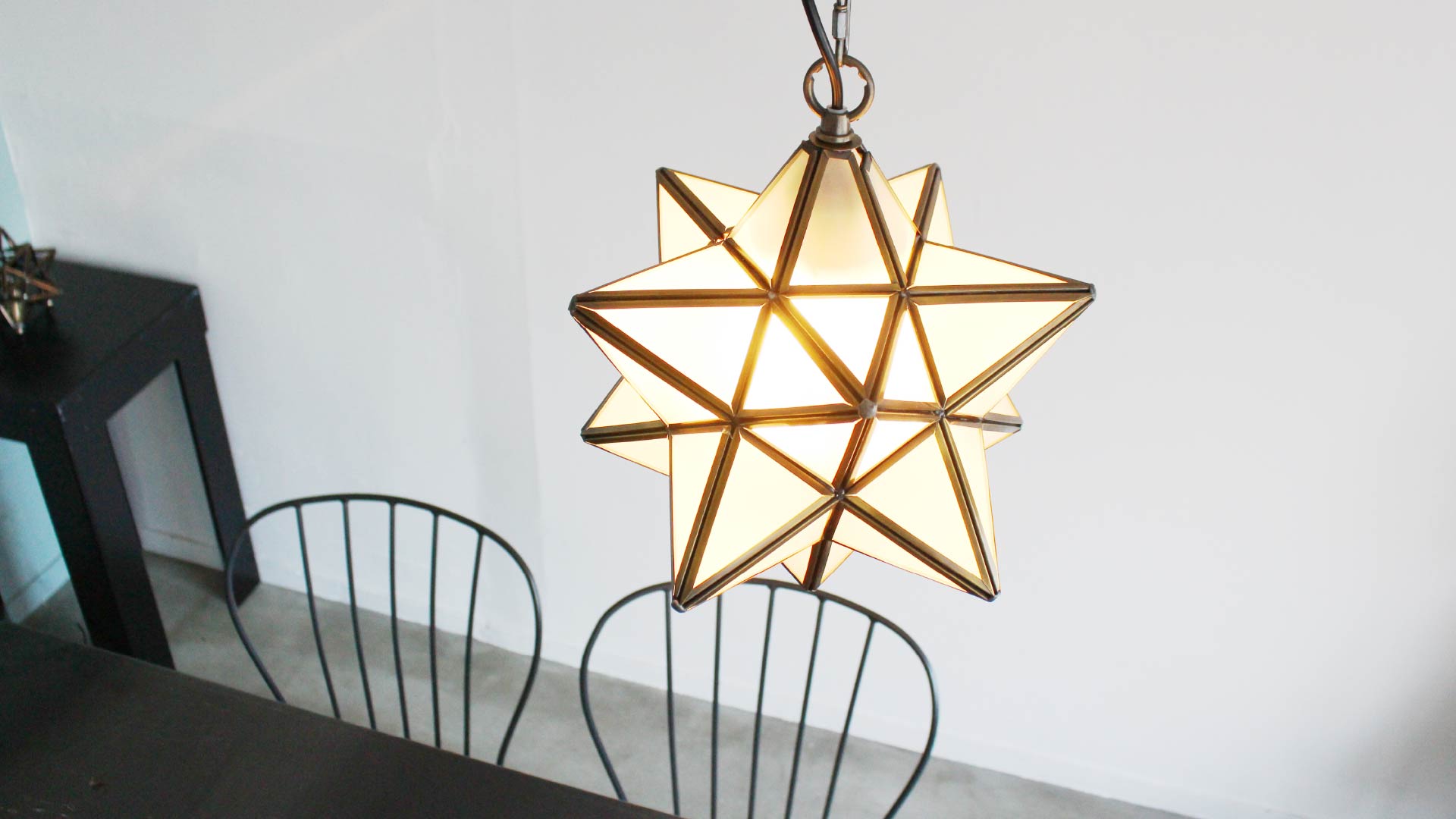 公式】星型ペンダントライト Etoile｜アンティーク調ガラス照明｜ディ