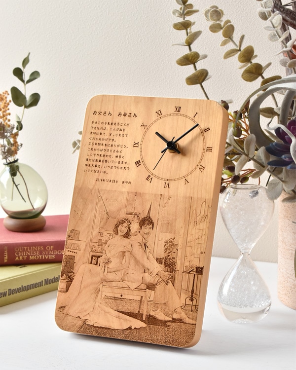 Mサイズ】「メッセージボードクロック」結婚式・ウェディング、両親へ