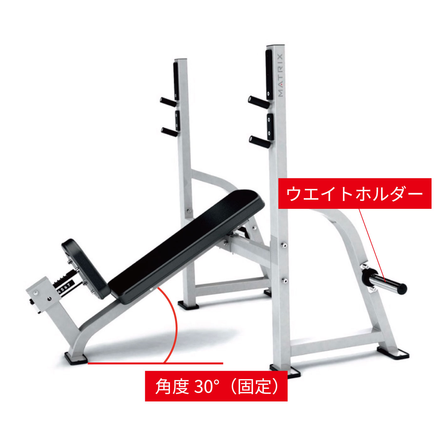 G1-FW164（オリンピックインクラインベンチ）〈G1シリーズ〉｜業務用