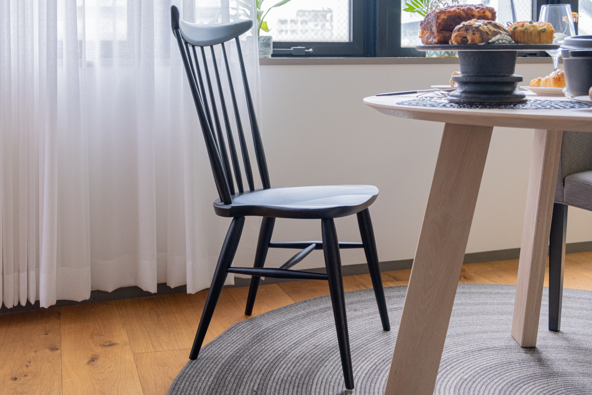 コムバック サイドチェア/ダイニングチェア ハイバック オーク 着色