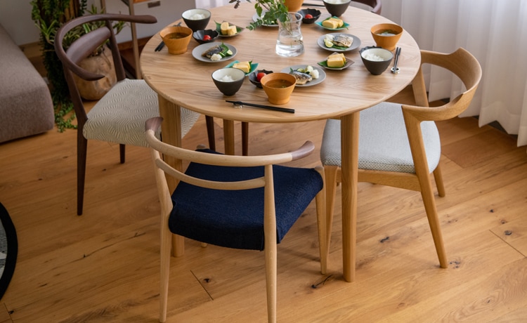 Z*O様 日進木工 geppo ダイニングチェア 無垢 座面本革 Z*O様 日進木工