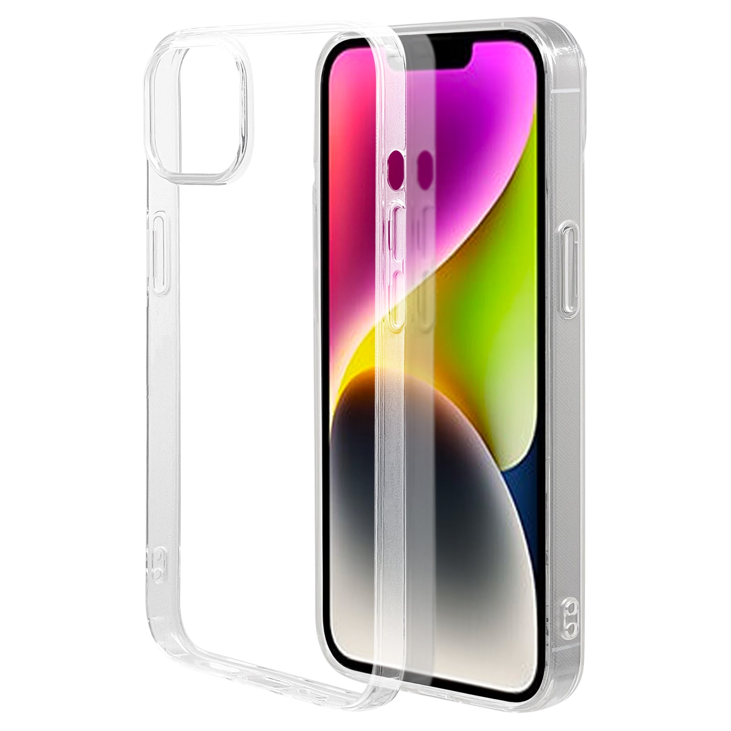 iPhone14 13 ケース カバー ソフトケース TPU クリア 透明 1.2mm