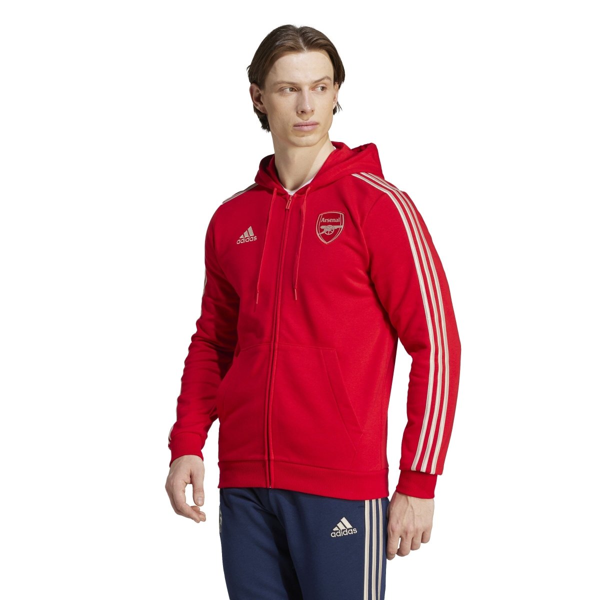 adidas Men's Arsenal FC 23/24 DNA Full Zip Hoodie | HZ2070 - Goal