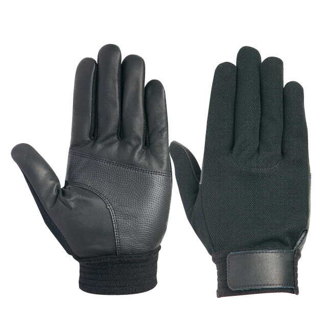 忍 黒牛甲メリ本革手袋 - ユアサグローブネットショップ