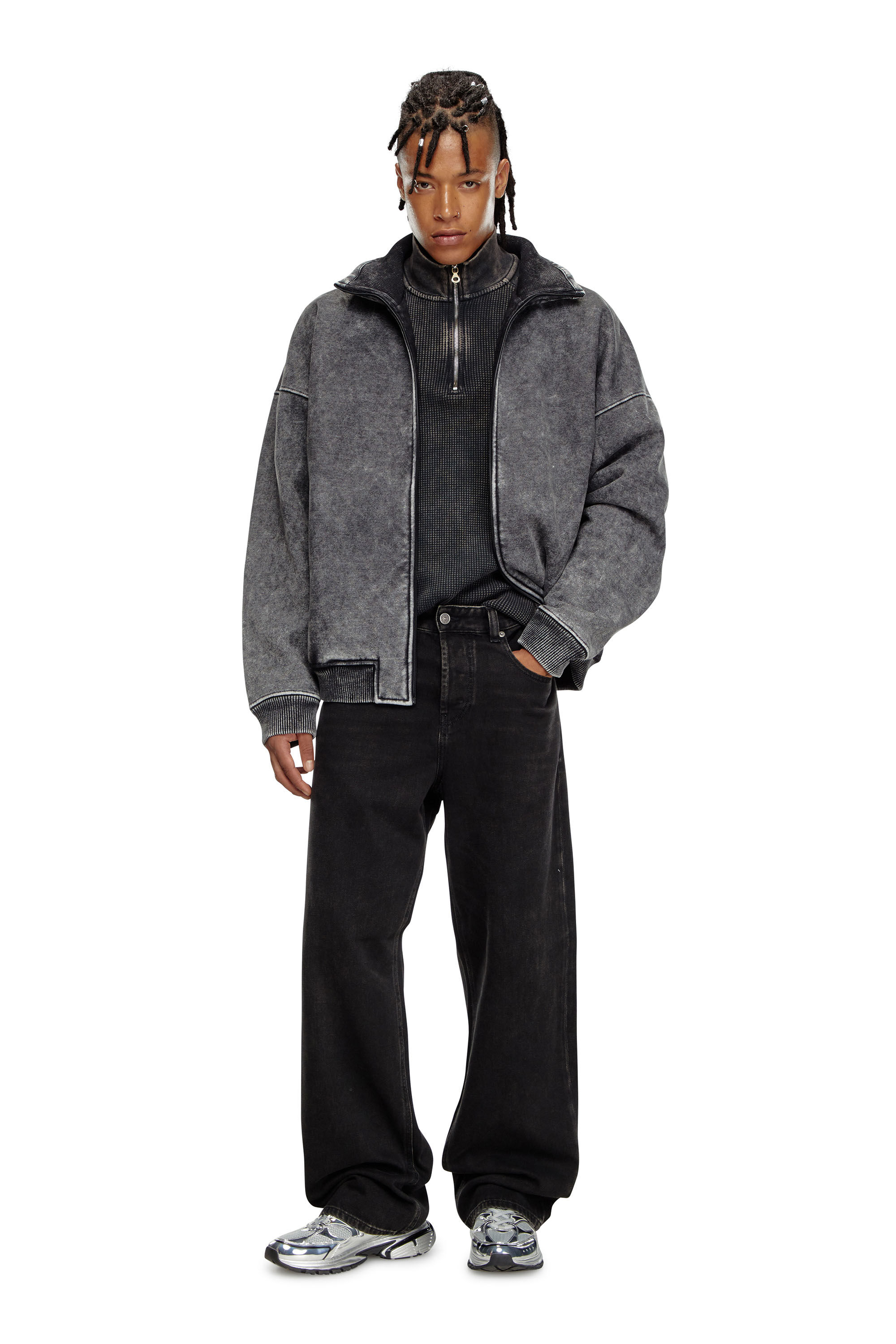 Men's Regular Jeans | Black/Dark grey | Diesel 2001 D-Macro