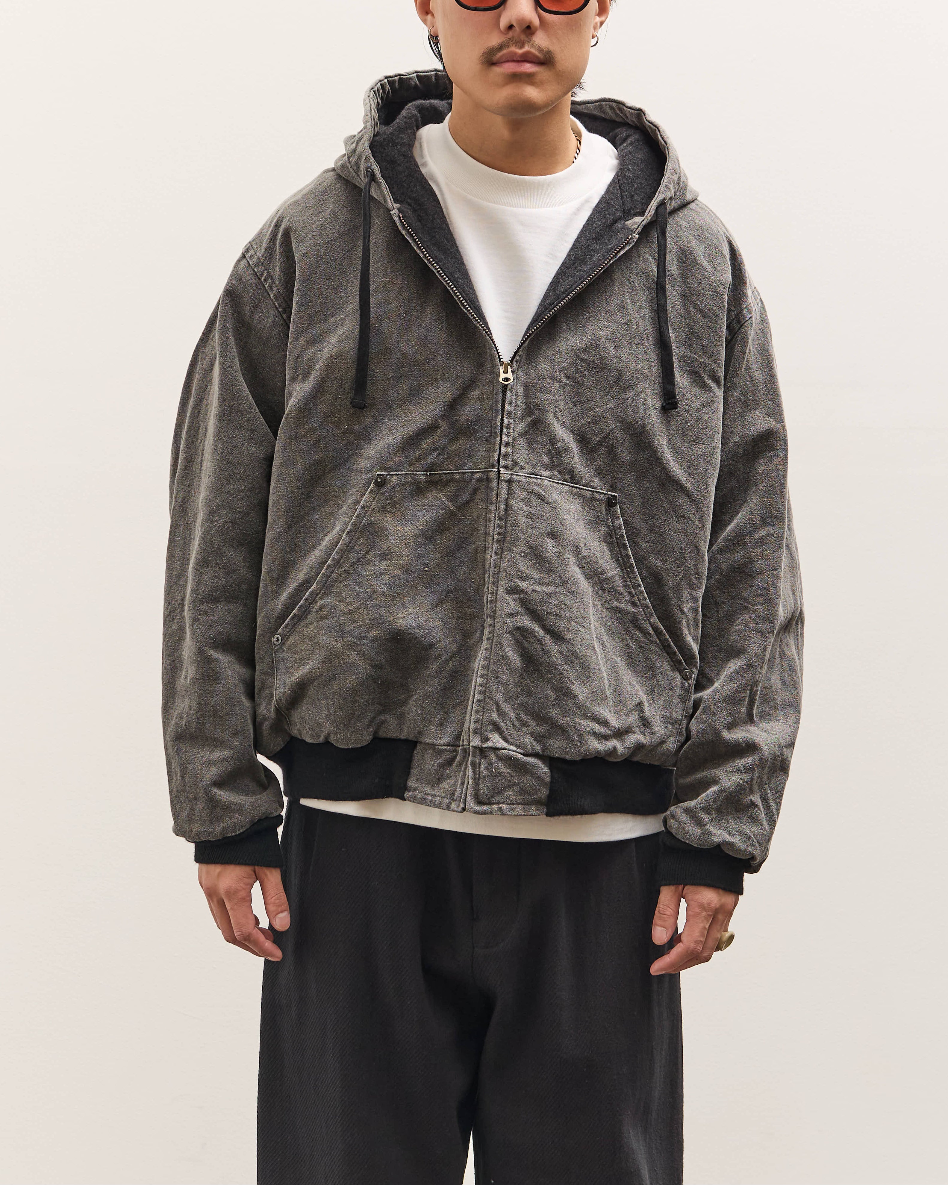 Kaptain Sunshine Cotton Hemp Hoody Jacket, Sumi – Glasswing