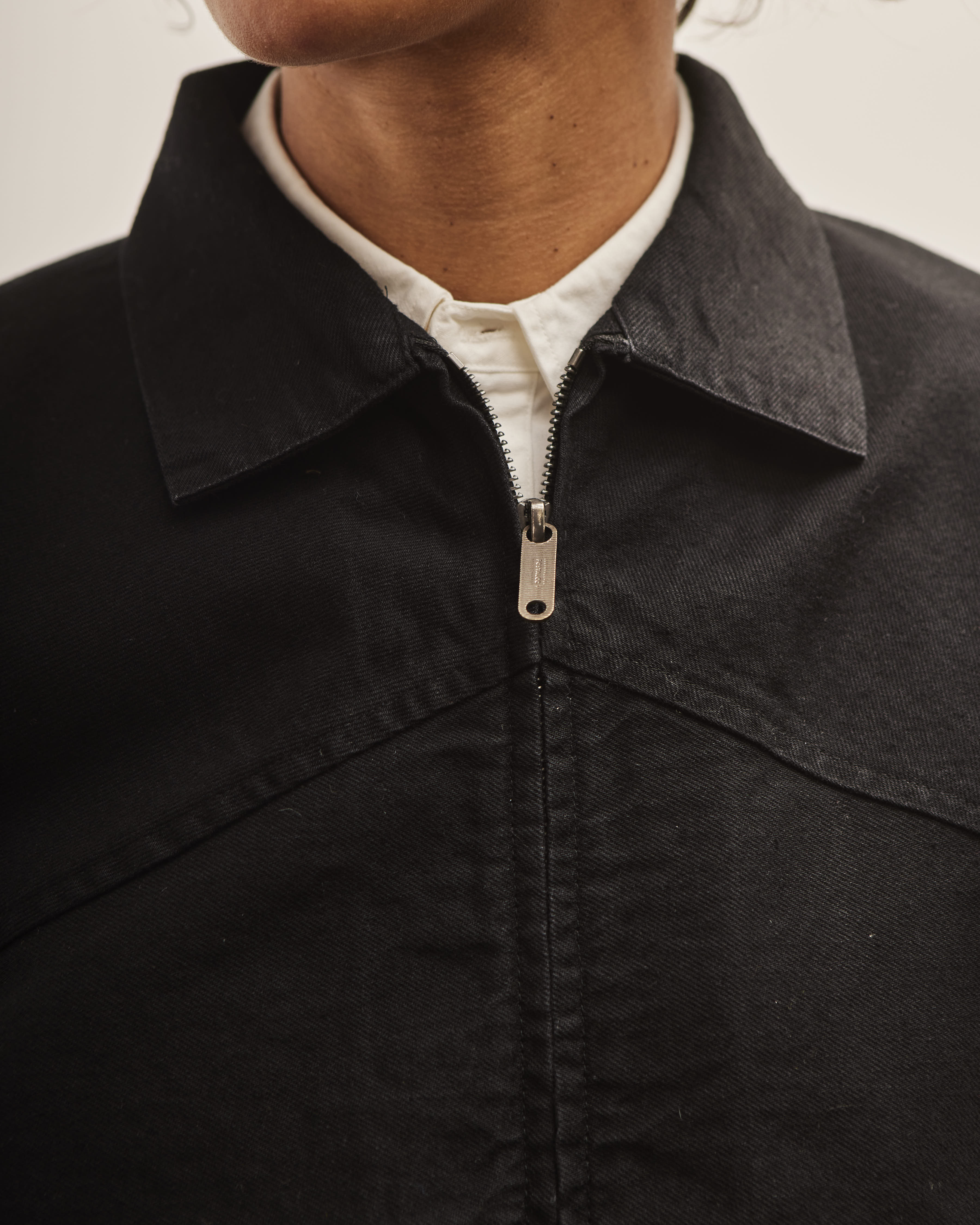 Postalco Zip-Up Jacket Light Denim, Double Black – Glasswing