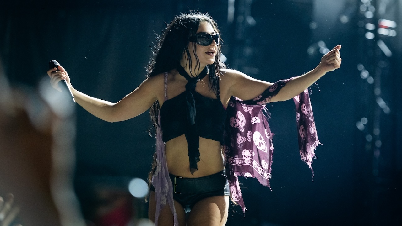 Charli XCX Revives Alexander McQueen Skull Scarf at Glastonbury