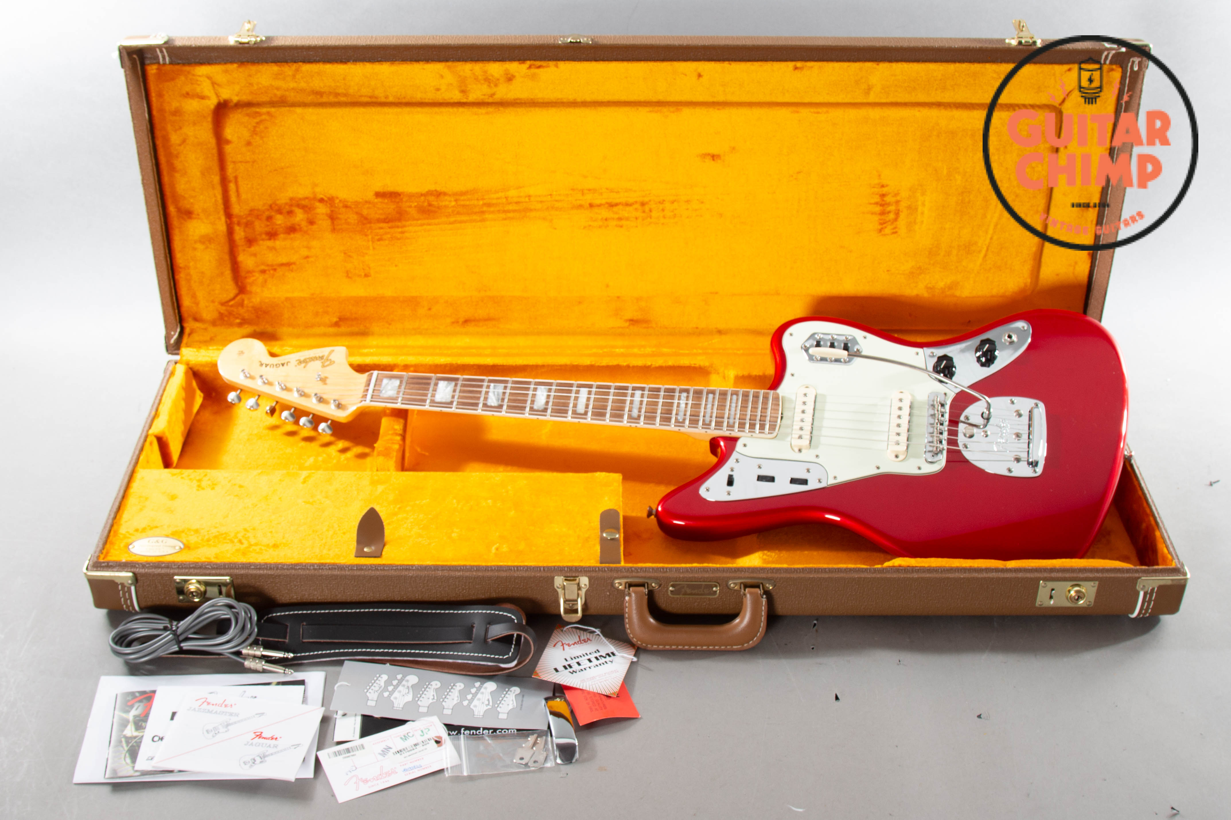 2012 Fender American 50th Anniversary Jaguar – Candy Apple Red