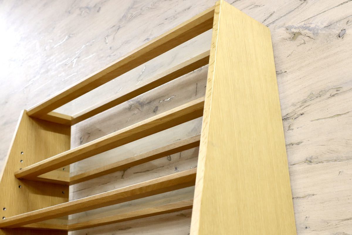 GMFS242B○オーク材 北欧スタイル 陳列棚 店舗什器 ラック 飾り棚