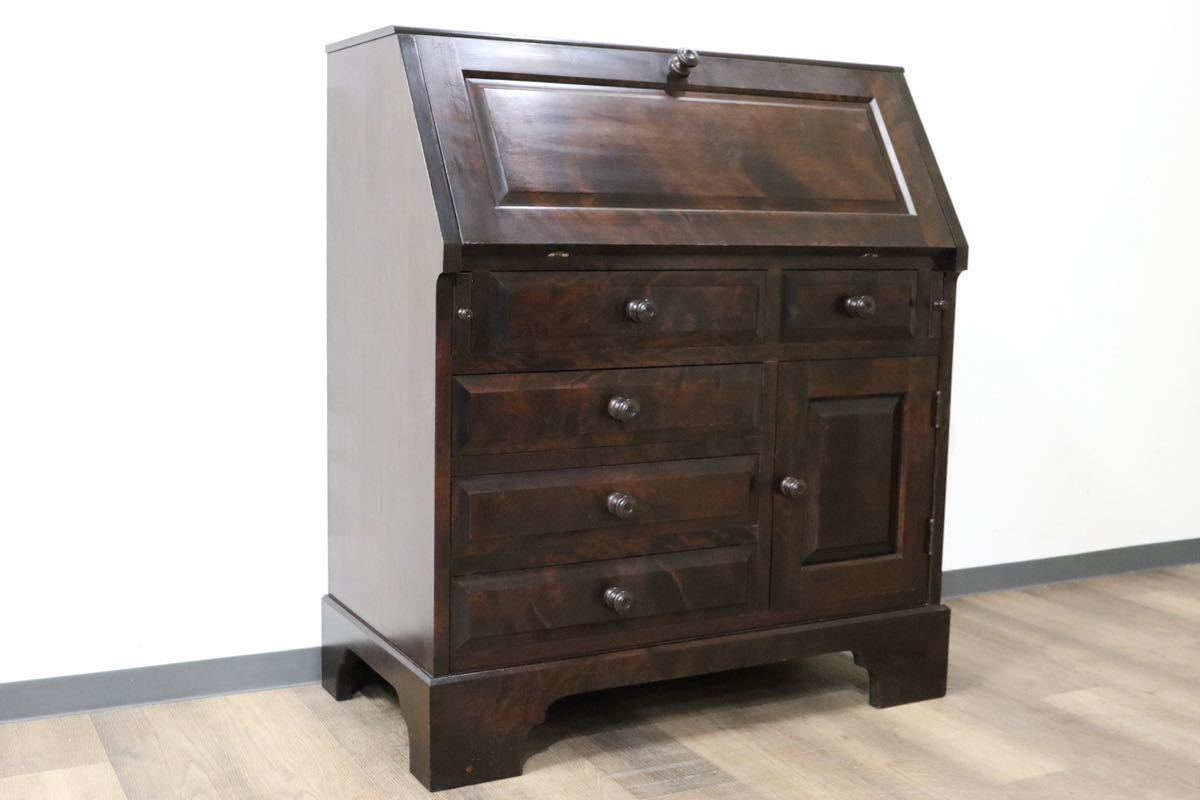 GMGN469○北海道民芸家具 ライティングビューロー 学習机 勉強机 書斎